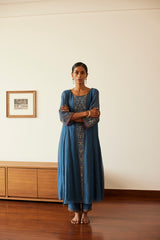 Blue Adree Kurta Set