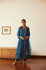 Blue Adree Kurta Set