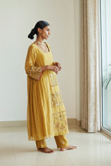 Yellow Akaari Kurta Set