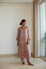 Grey Akaari Kurta Set