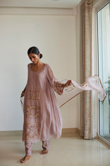 Grey Akaari Kurta Set