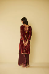 Rust Dareecha Kurta Set