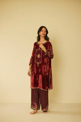 Rust Dareecha Kurta Set