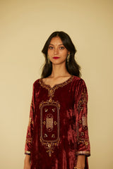 Rust Dareecha Kurta Set