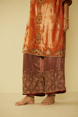 Peach Bageecha Kurta Set