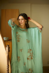 Blue Aarohi Kaftan set