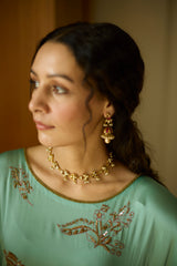 Blue Aarohi Kaftan set