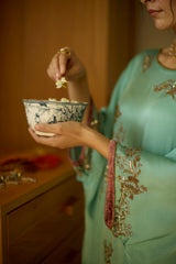 Blue Aarohi Kaftan set