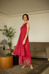 Red Maitreyi Kurta set