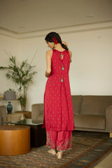 Red Maitreyi Kurta set