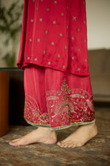 Red Maitreyi Kurta set