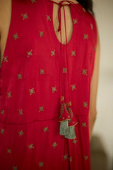 Red Maitreyi Kurta set