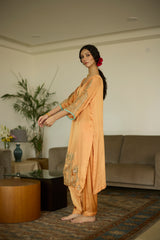Orange Palm Kurta set