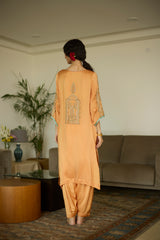 Orange Palm Kurta set