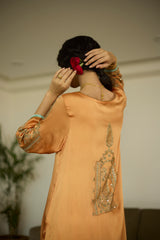 Orange Palm Kurta set