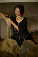 Black Chhaaya Kurta set