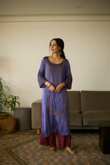 Purple Diya Kurta set