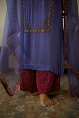 Purple Diya Kurta set