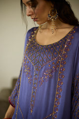 Purple Diya Kurta set