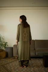 Green Palm Kurta set