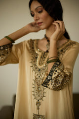 Beige Saanjh Kurta set