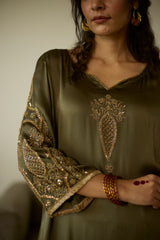 Green Palm Kurta set