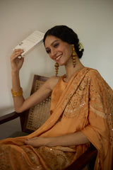 Orange Maitreyi Kurta set