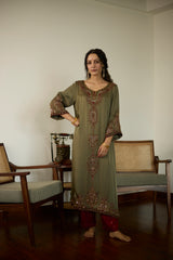 Green Saanjh Kurta set
