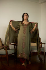 Green Saanjh Kurta set