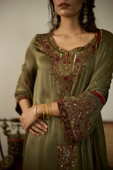 Green Saanjh Kurta set