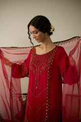 Red Diya Kurta set