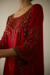 Red Diya Kurta set