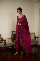 Pink Aarohi Kaftan set