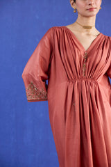 Orange Mani Kaftan suit