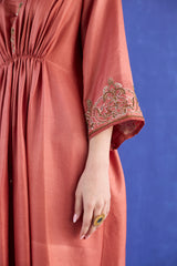 Orange Mani Kaftan suit