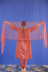 Orange Mani Kaftan suit