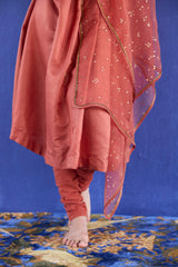 Orange Mani Kaftan suit
