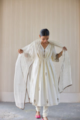White Mani Kaftan Suit