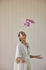 White Mani Kaftan Suit