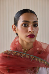 Pink Bindi Kaftan suit