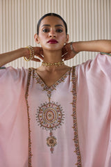 Pink Bindi Kaftan suit