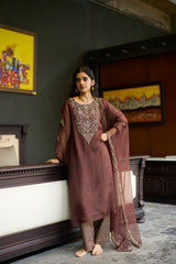 Brown Sukhali suit