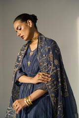 Blue Kashni Kaftaan set