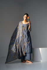 Blue Mansa Kurta set