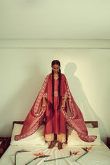 Watermelon and Mango Jaipuri Kurta Set