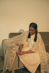 White on White Kurta Set