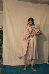 Pearls of Beige Kurta Set