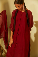 Maroon Sunshine Kurta Set