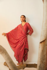 Watermelon Meenakshi Kurta set