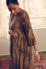 Olive Phool Kurta Set